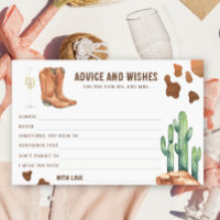 Western Bridal Shower Advice and Wishes
