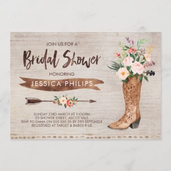 Western Bridal Shower Invitation by figtreedesign at Zazzle