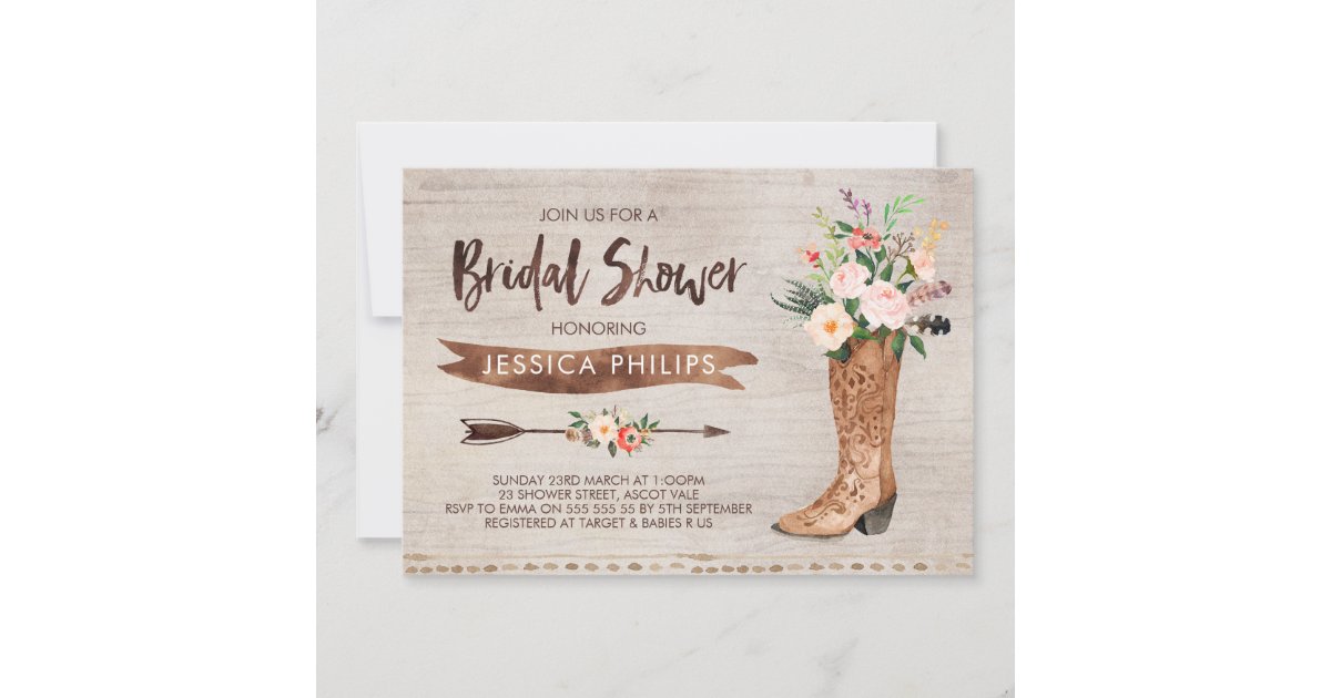 Western Bridal Shower Invitation | Zazzle