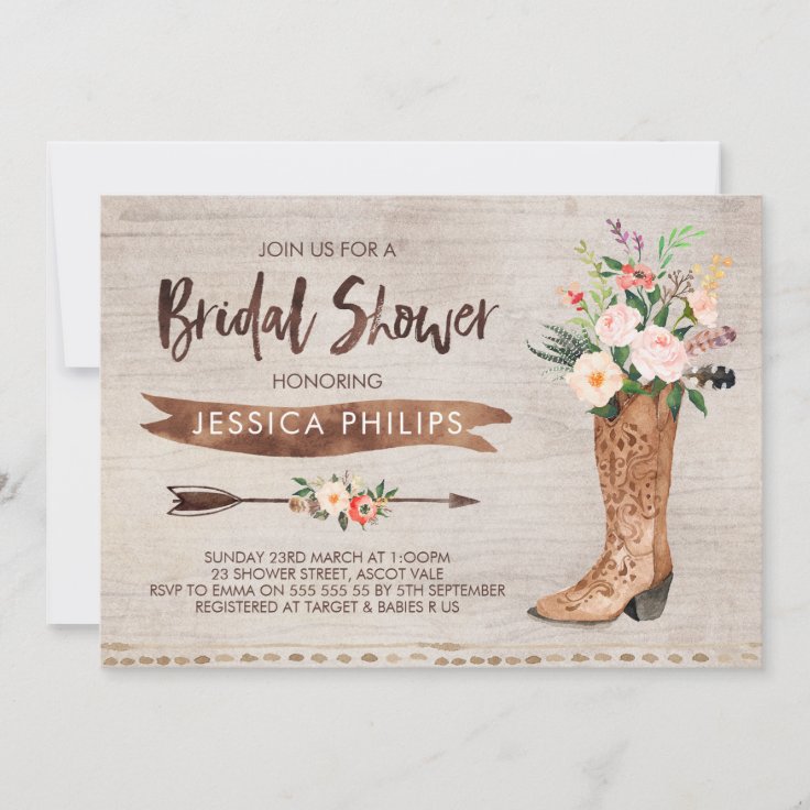 Western Bridal Shower Invitation | Zazzle