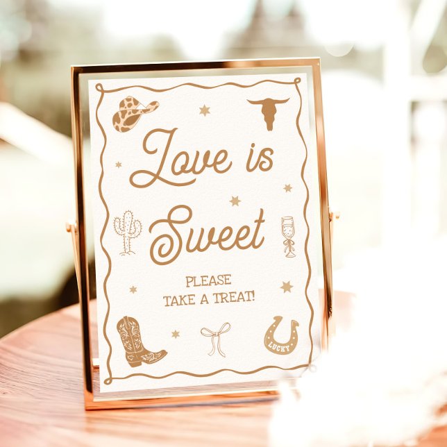 Western Bridal Shower Love is Sweet Favor Poster (Creator Uploaded)