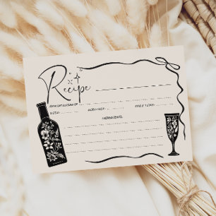 Western Bridal Shower Recipe Enclosure Card