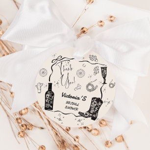 Western Bridal Shower Thank You Favor Tags