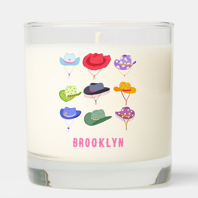 Western Bridesmaid Gift Personalized Jar Candle (Front)