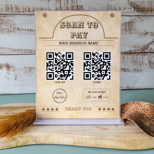 Western brown 2 QR code southern scan to pay Poster