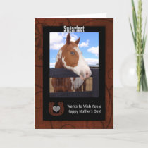 Western Brown and Black Mother's Day Photo Card