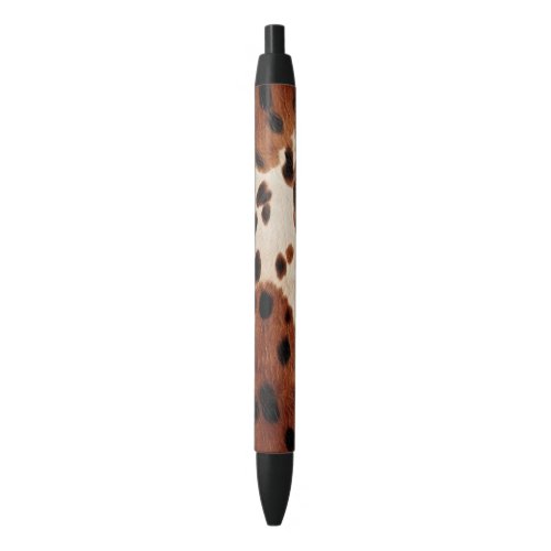 Western Brown Black Cowboy Cowhide Black Ink Pen