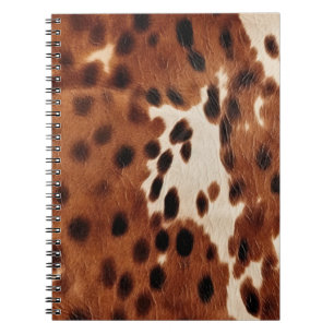 Western Brown Black Cowboy Cowhide Notebook