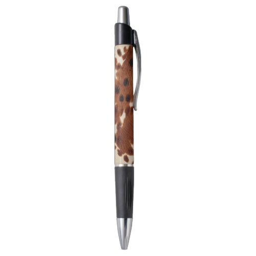 Western Brown Black Cowboy Cowhide Pen