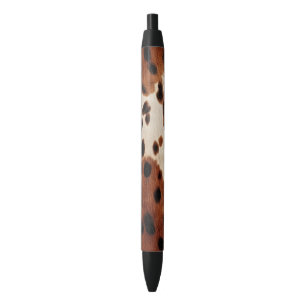 Western Brown Black Cowboy Cowhide Pen