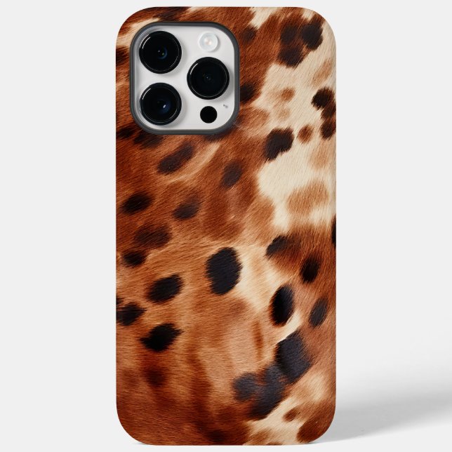 Western Brown Black Cream Cowhide Case-Mate iPhone Case (Back)