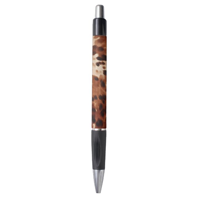 Western Brown Black Cream Cowhide Pen (Front Vertical)