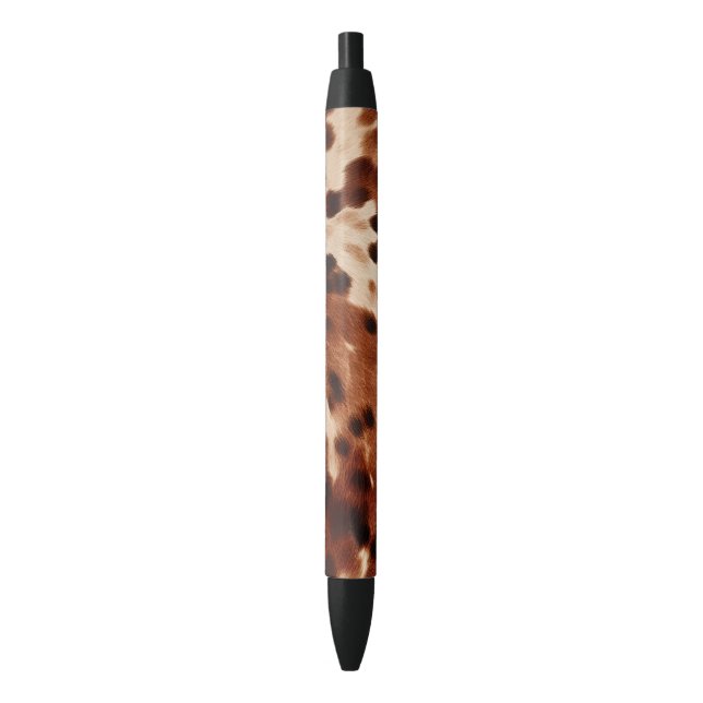 Western Brown Black Cream Cowhide Pen (Front Vertical)