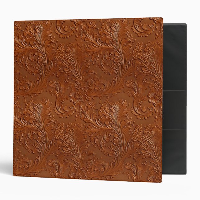 Western Brown Bohemian Art 3 Ring Binder (Front/Inside)