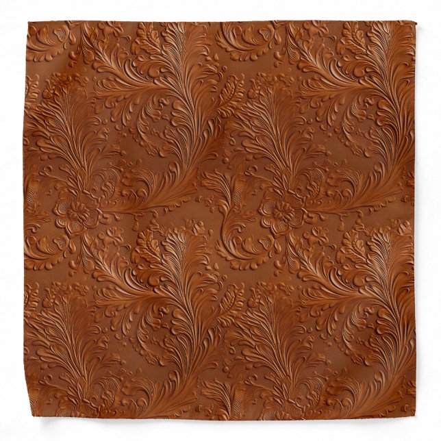 Western Brown Bohemian Art Bandana (Front)