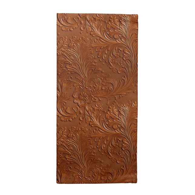 Western Brown Bohemian Art Cloth Napkin (Half Fold)