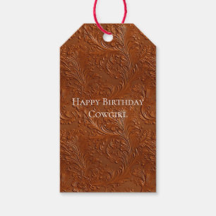 Western Brown Bohemian Art Gift Tags