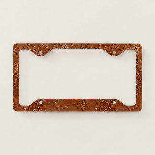 Western Brown Bohemian Art License Plate Frame