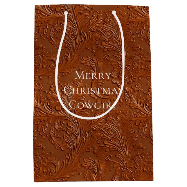 Western Brown Bohemian Art Medium Gift Bag (Front)