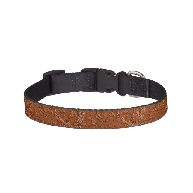 Western Brown Bohemian Art Pet Collar (Front)