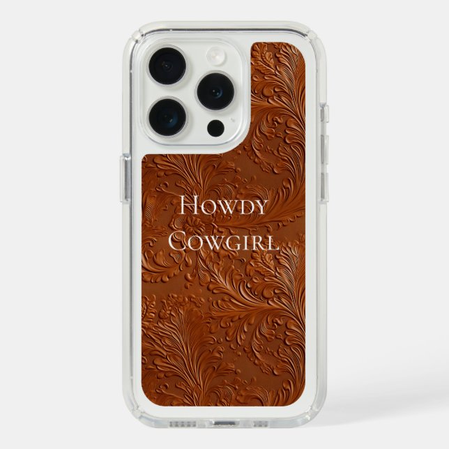 Western Brown Bohemian Art Speck iPhone Case (Front (White Titanium))