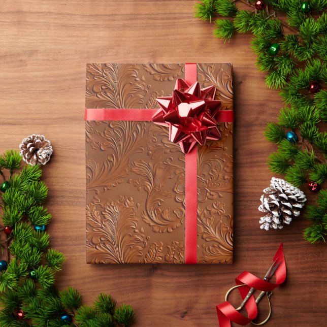 Western Brown Bohemian Art Wrapping Paper (Holiday Gift)