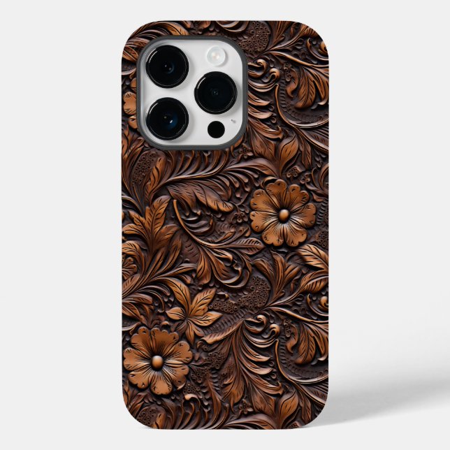 Western Brown Cowgirl Bohemian Floral Case-Mate iPhone Case (Back)