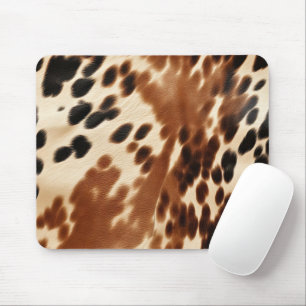Western Brown Cowgirl Cowhide Mouse Pad