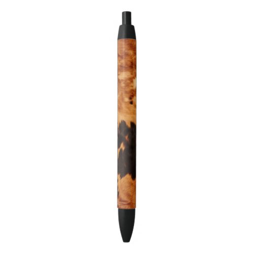 Western Brown Cowhide Black Ink Pen