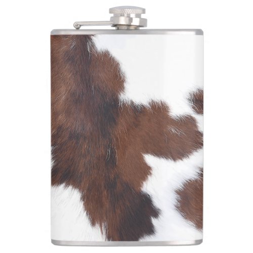 Western Brown Cowhide Flask