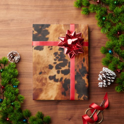 Western Brown Cowhide Wrapping Paper