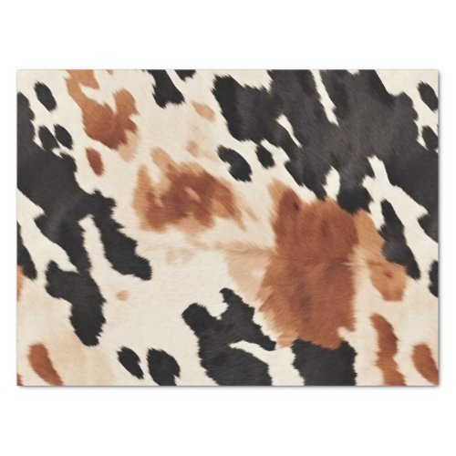 Western Brown Cream Animal Cowhide Tissue Paper