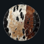 Western Brown Cream Cowhide Animal  Dart Board<br><div class="desc">Western Brown Cream Cowhide Animal Cowboy Cowgirl</div>