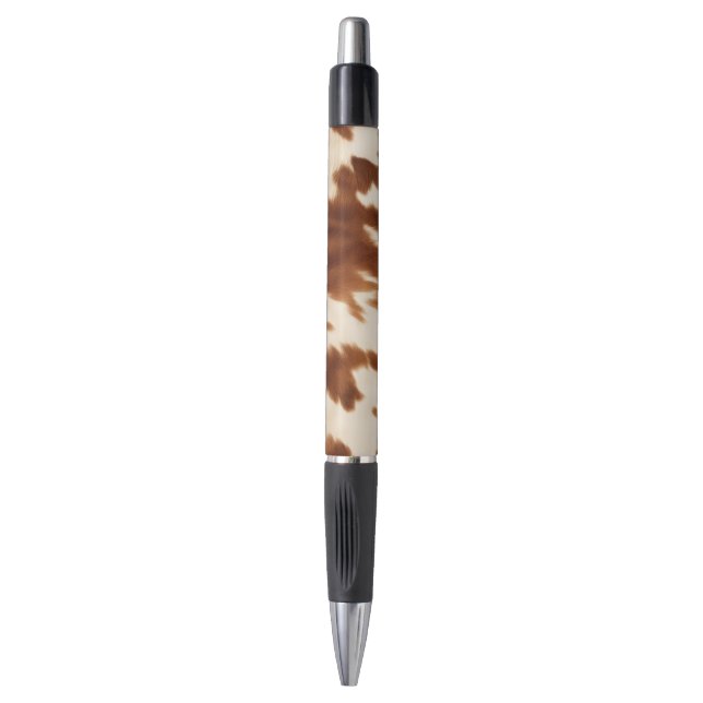 Western Brown Cream Cowhide Pen (Front Vertical)