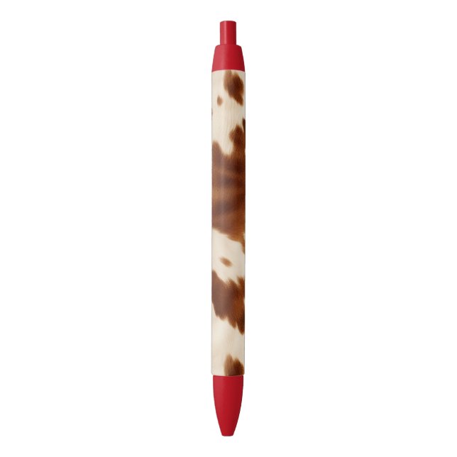 Western Brown Cream Cowhide Pen (Front Vertical)