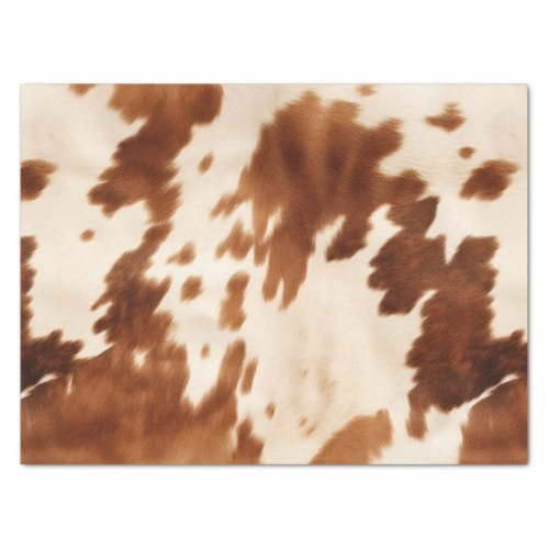 Western Brown Cream Cowhide Tissue Paper