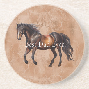 Western Brown Horse Coaster