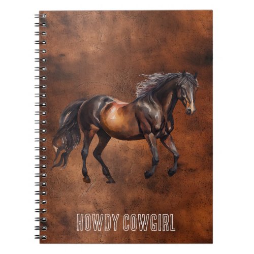 Western Brown Horse Cowboy Cowgirl Notebook