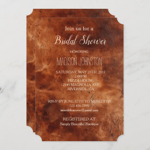 Western Brown Howdy Cowboy Brown Invitation