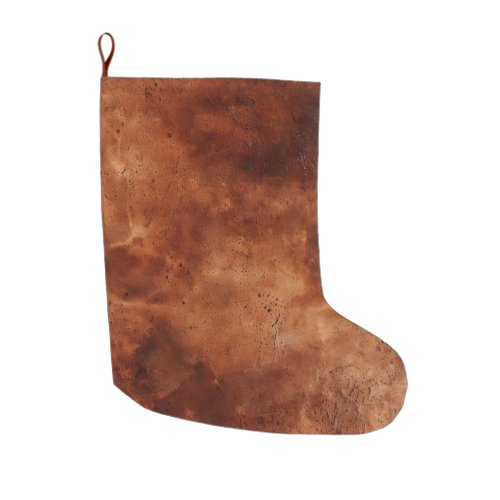 Western Brown Howdy Cowboy Brown  Large Christmas Stocking