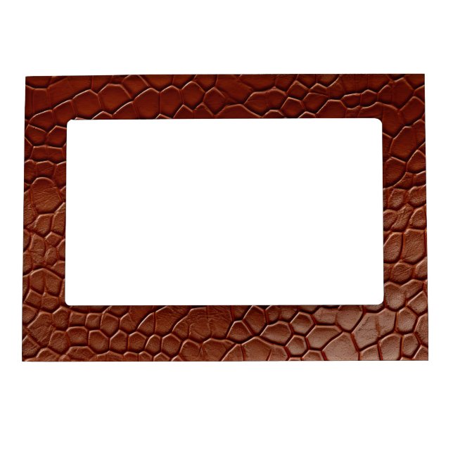 Western Brown Leather Look Animal Magnetic Frame (Front)