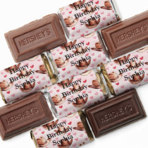 Western Brown Pink Cowgirl Hats Hearts Birthday Hershey's Miniatures