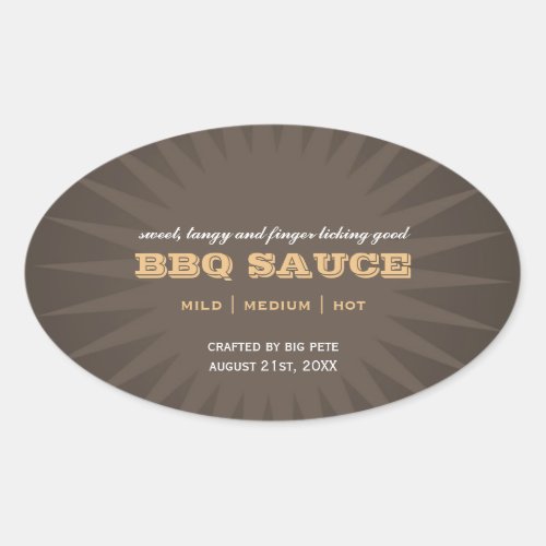 Western brown star burst kitchen sticker labels