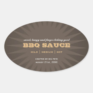 Western brown star burst kitchen sticker labels