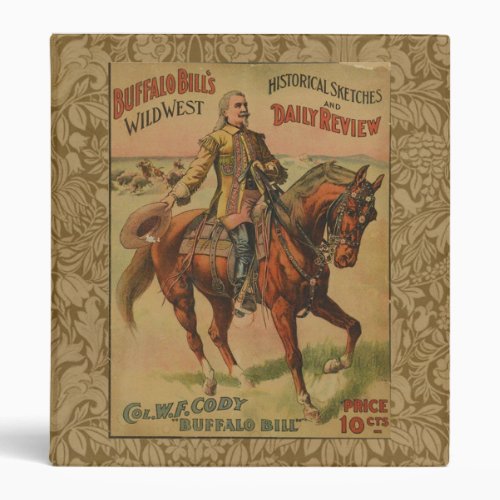 Western Buffalo Bill Wild West 3 Ring Binder