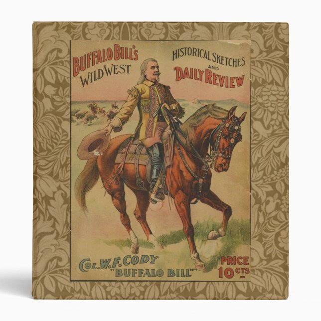 Western Buffalo Bill Wild West 3 Ring Binder (Front)