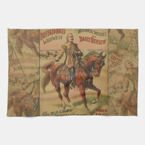 Western Buffalo Bill Wild West Kitchen Towel