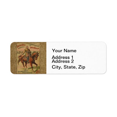 Western Buffalo Bill Wild West Label