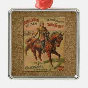 Western Buffalo Bill Wild West Metal Ornament