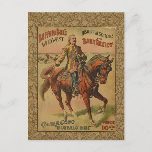 Western Buffalo Bill Wild West Postcard